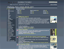 Tablet Screenshot of animals-pets.allucdirectory.com